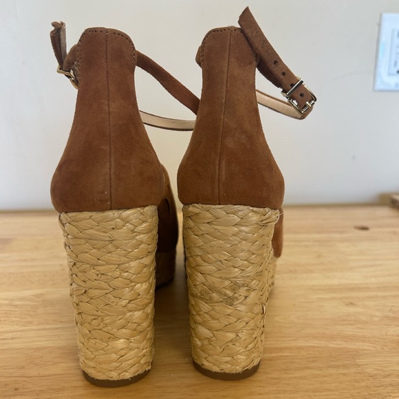 Jessica Simpson Tan Suede Wedge Sandals - Picture 4 of 7